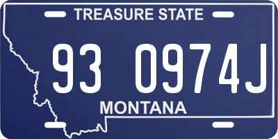 MT license plate 930974J