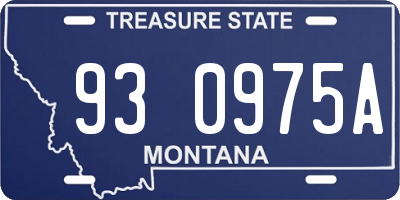 MT license plate 930975A