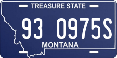 MT license plate 930975S
