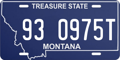 MT license plate 930975T