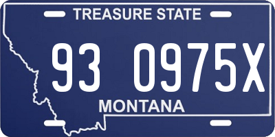 MT license plate 930975X