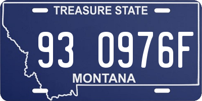 MT license plate 930976F