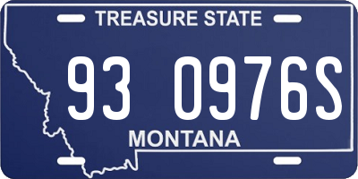 MT license plate 930976S