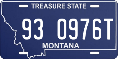MT license plate 930976T