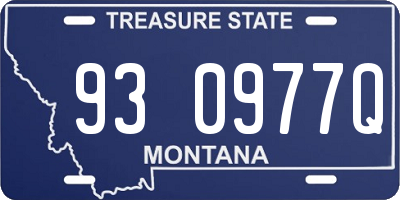 MT license plate 930977Q