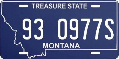 MT license plate 930977S