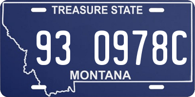 MT license plate 930978C