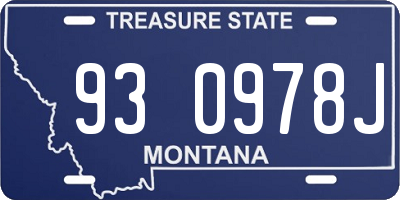 MT license plate 930978J