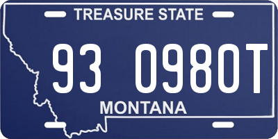 MT license plate 930980T