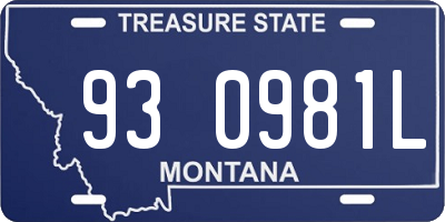 MT license plate 930981L