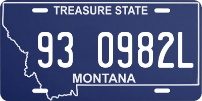 MT license plate 930982L