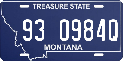 MT license plate 930984Q