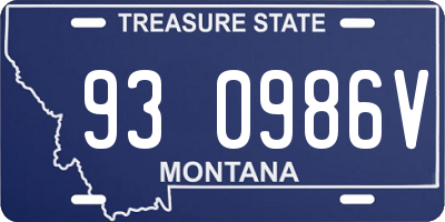 MT license plate 930986V