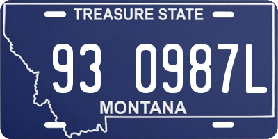 MT license plate 930987L