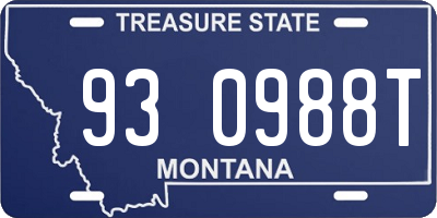 MT license plate 930988T