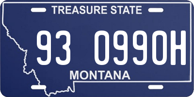 MT license plate 930990H