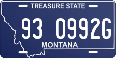 MT license plate 930992G