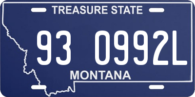 MT license plate 930992L