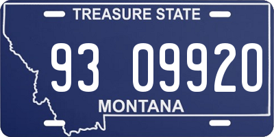 MT license plate 930992O