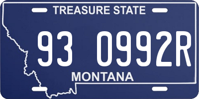 MT license plate 930992R
