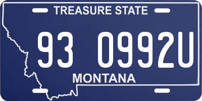 MT license plate 930992U