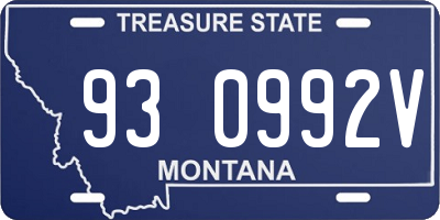 MT license plate 930992V
