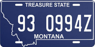 MT license plate 930994Z