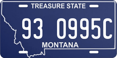 MT license plate 930995C