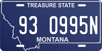 MT license plate 930995N