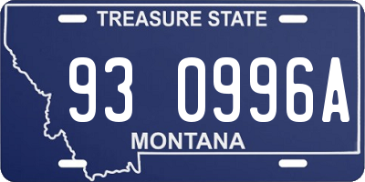 MT license plate 930996A