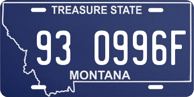 MT license plate 930996F