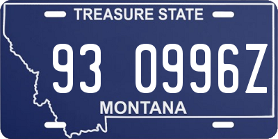 MT license plate 930996Z