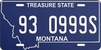 MT license plate 930999S
