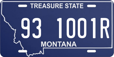 MT license plate 931001R