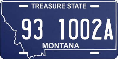 MT license plate 931002A