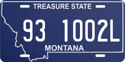 MT license plate 931002L