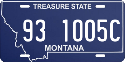 MT license plate 931005C