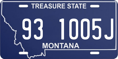 MT license plate 931005J