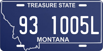 MT license plate 931005L