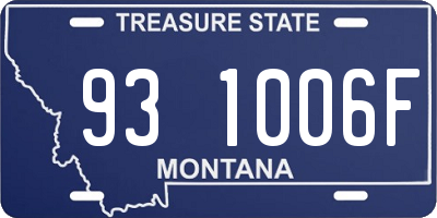 MT license plate 931006F