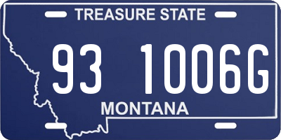 MT license plate 931006G