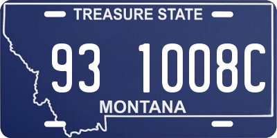 MT license plate 931008C