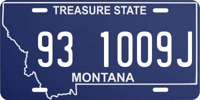 MT license plate 931009J