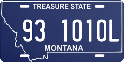 MT license plate 931010L
