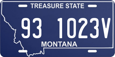 MT license plate 931023V