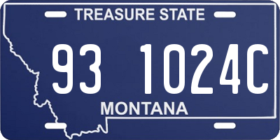 MT license plate 931024C