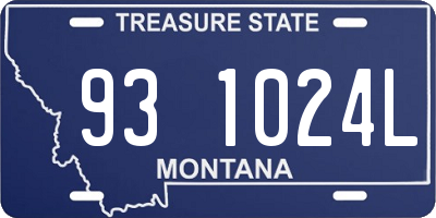 MT license plate 931024L