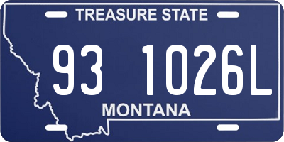 MT license plate 931026L