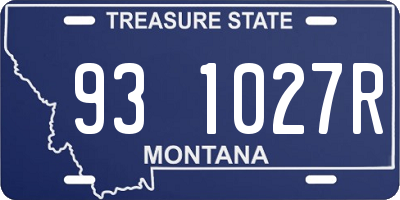 MT license plate 931027R