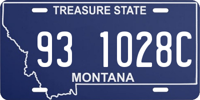 MT license plate 931028C